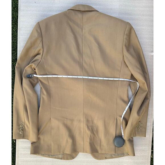 EUC Pierre Cardin Tan Camel Blazer Sport Coat 44R 2 Button Classic Suit Jacket - Picture 2 of 8